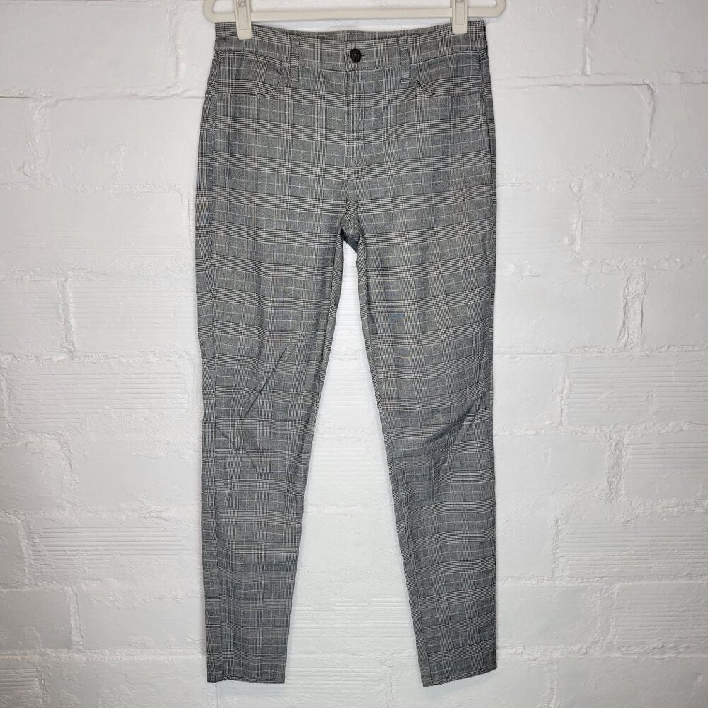 American Eagle Women's Size 10 XLong Pants Hi Rise Jegging Gray Plaid